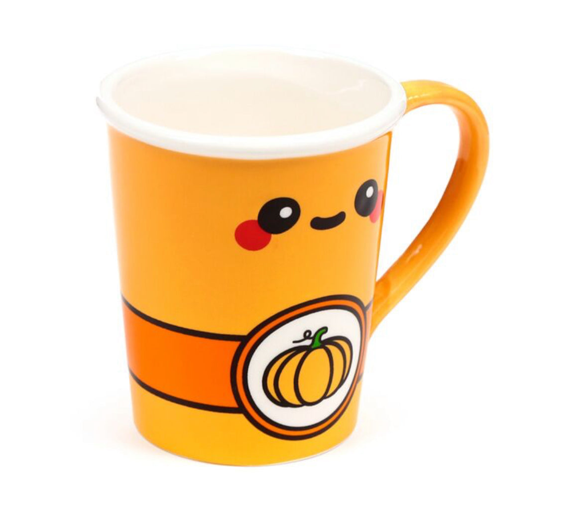 Ceramic Lidded Mug - Hazel the Pumpkin Spiced Latte Foodiemals 🇬🇧