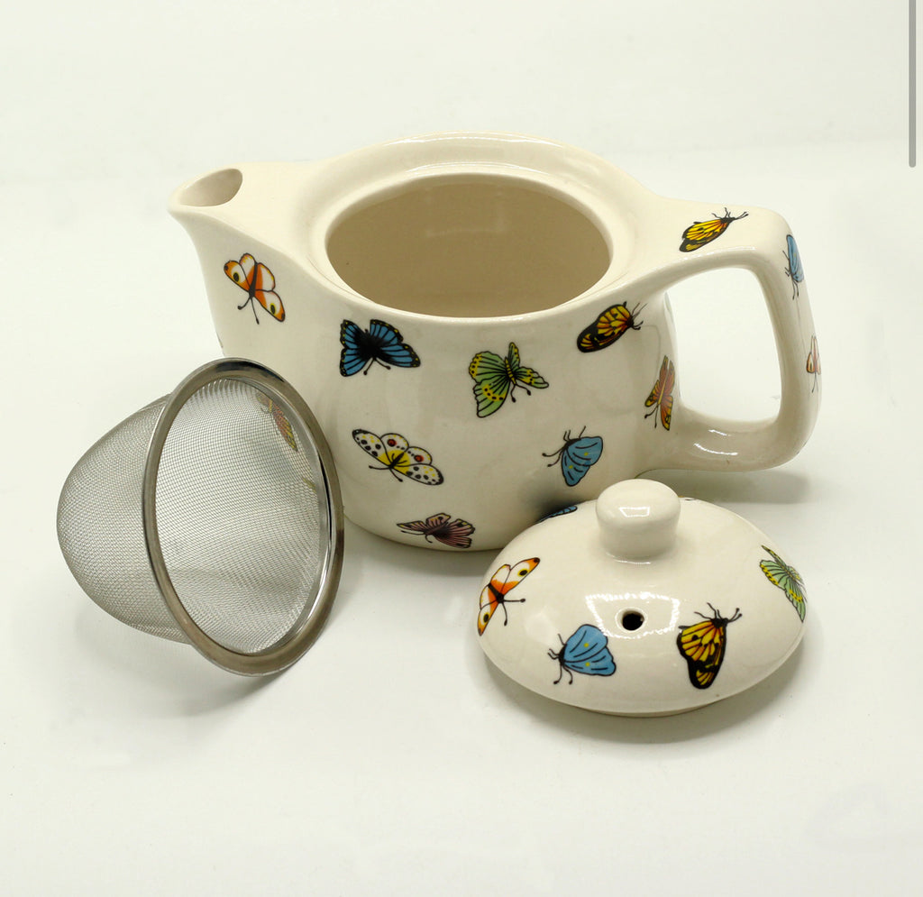 Small Herbal Teapot - Butterflies 🇬🇧