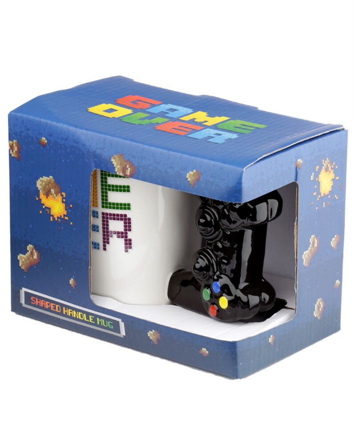 Shaped Handle Ceramic Mug - GAME OVER Game Controller 🇬🇧
