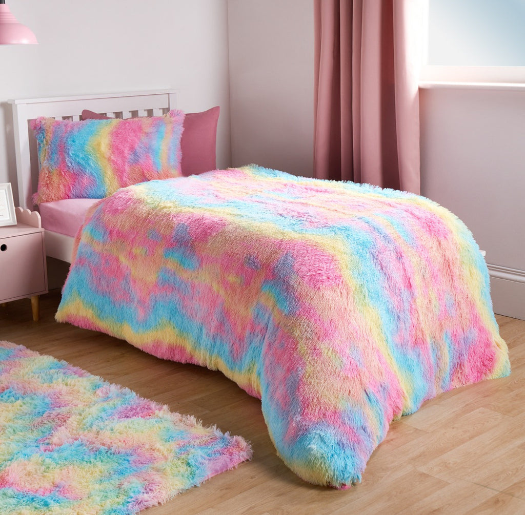 Tie Dye Fluffy Duvet Set - Multi 🇬🇧