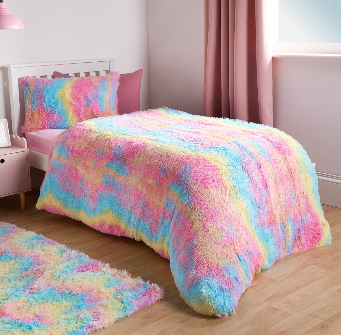 Tie Dye Fluffy Duvet Set - Multi 🇬🇧