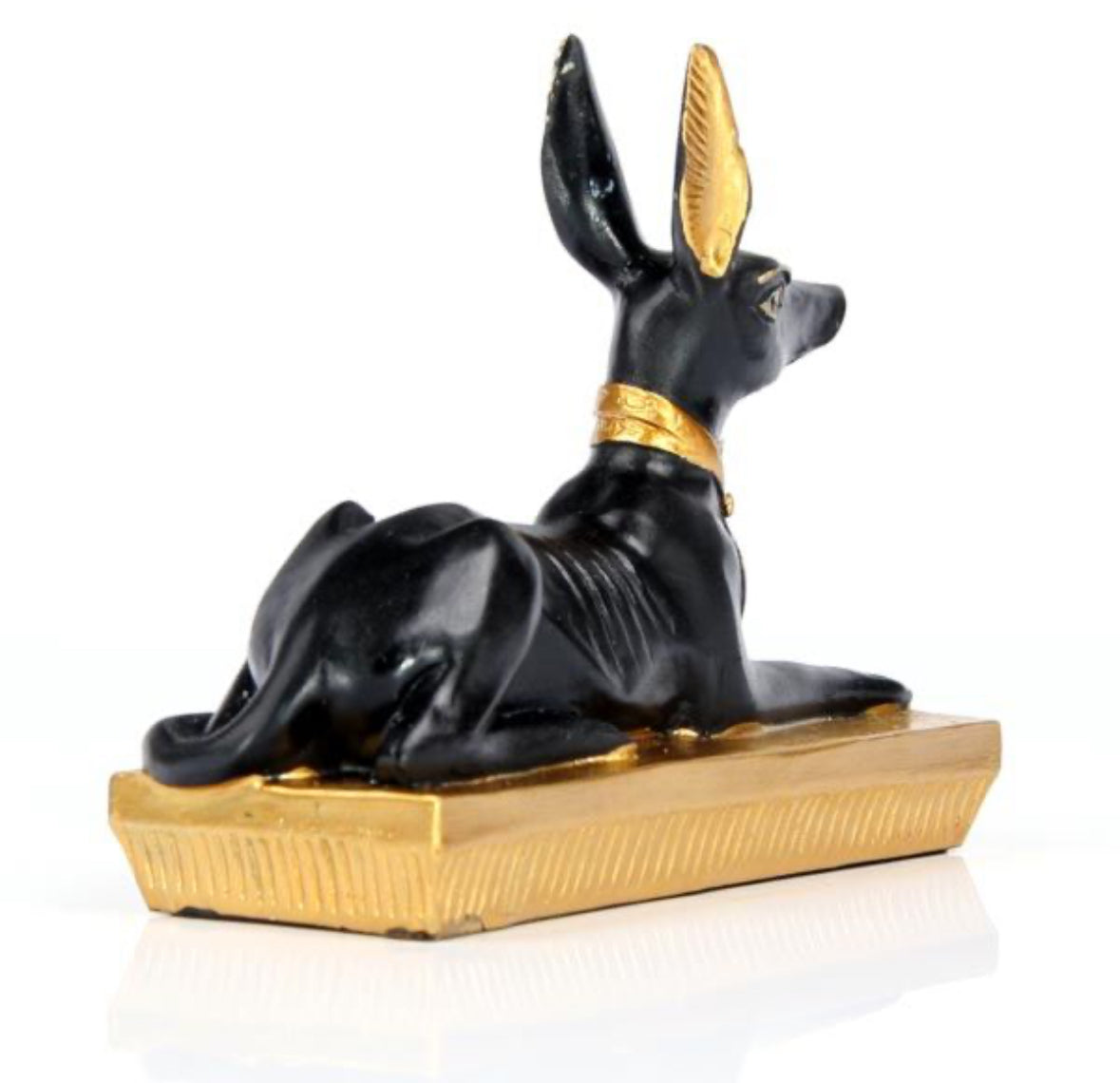 Gold and Black Egyptian Anubis Jackal Figurine 🇬🇧