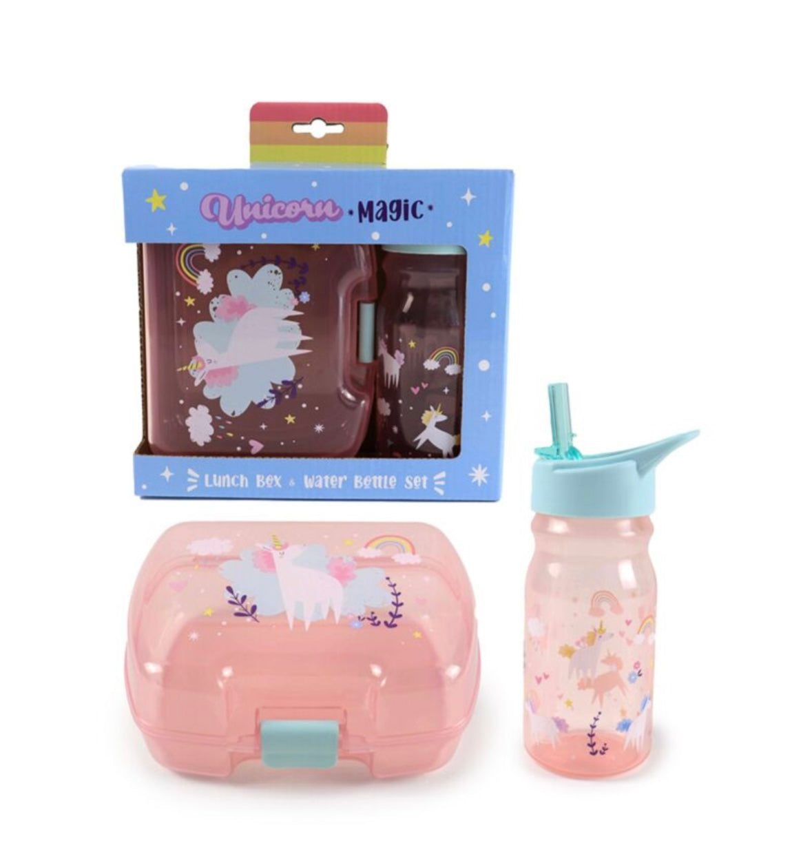 Lunch Box & Water Bottle Set - Unicorn Magic 🇬🇧