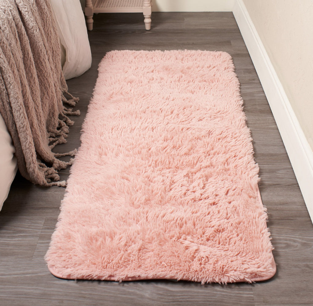 Soft Fluffy Rug Runner, Blush - 60 x 150cm 🇬🇧