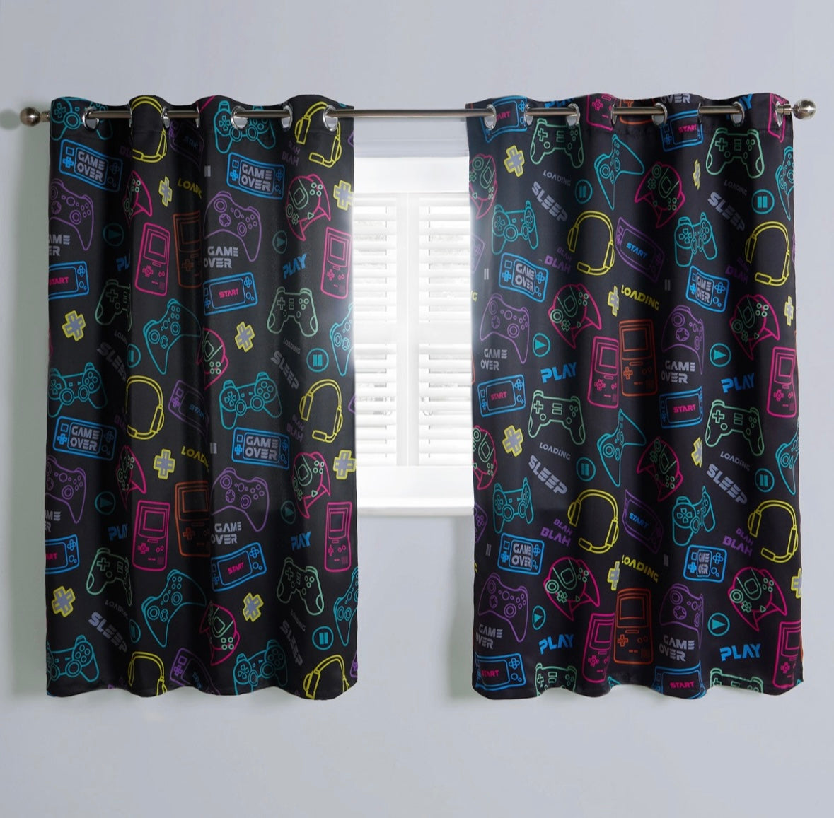 Kids Gaming Blackout Curtains - Black 🇬🇧