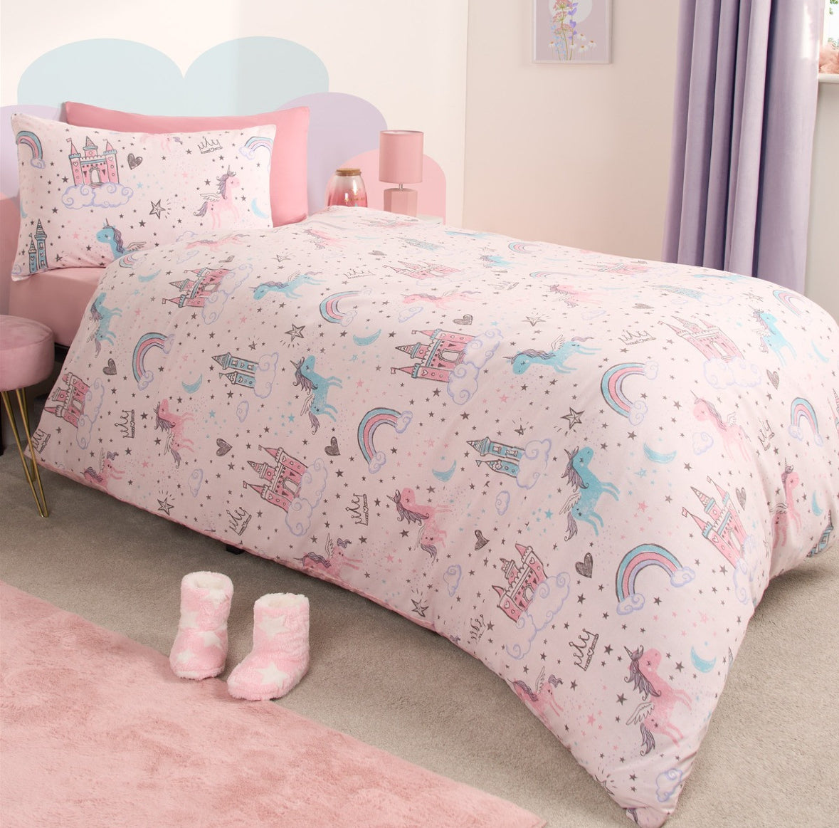 Unicorn Kingdom Duvet Set - Pink 🇬🇧