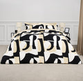 Abstract Geo Duvet Set - Black/Natural 🇬🇧