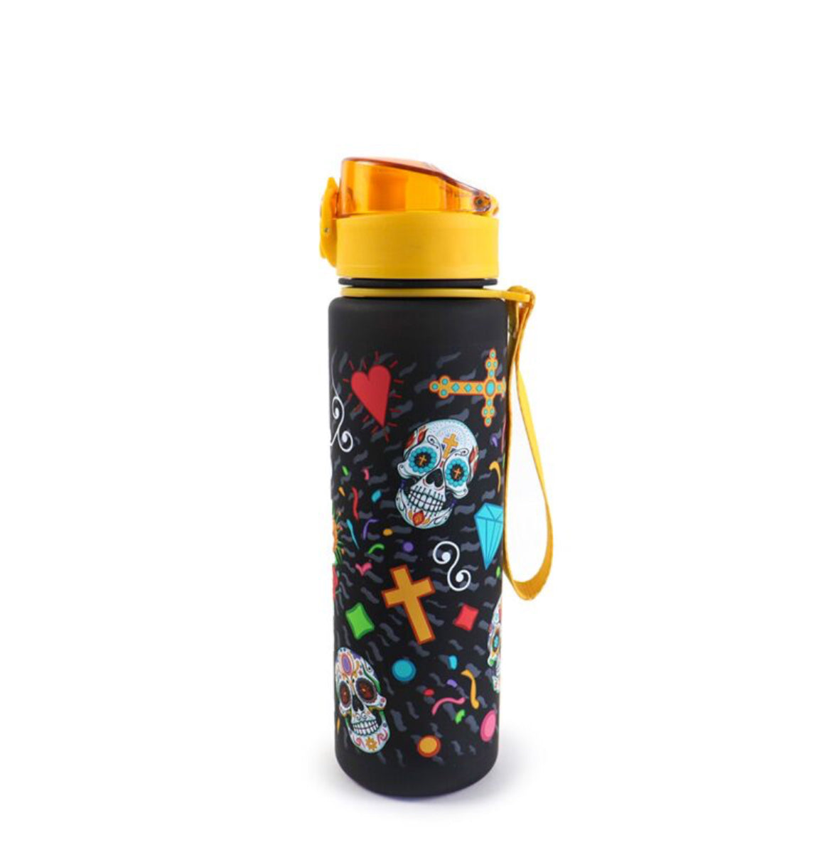 600ml Shatterproof Pop Top Water Bottle - Day of the Dead 🇬🇧