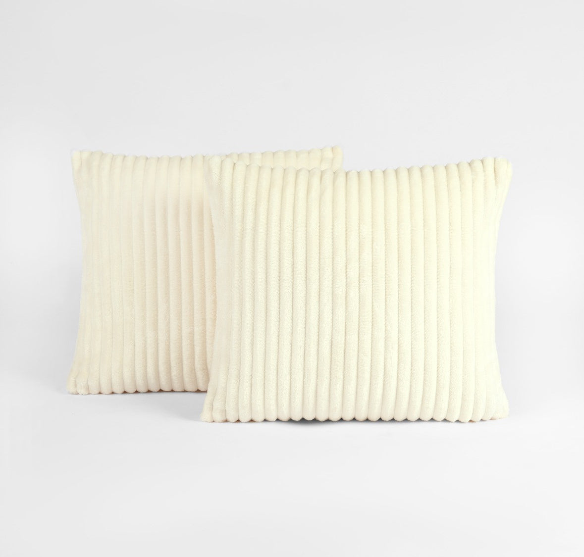Jumbo Cord Ribbed Cushion Covers - Cream 🇬🇧