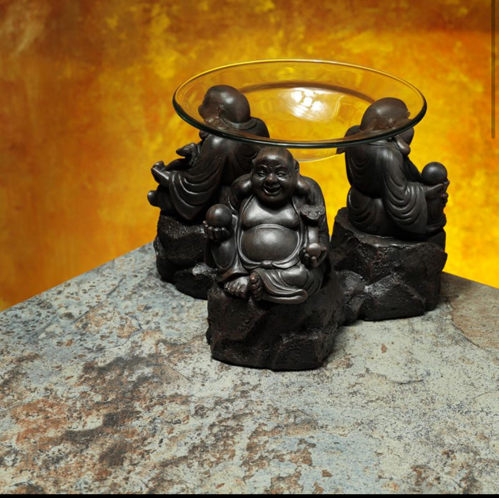 Peace of the East Wood Effect Chinese Buddha Oil & Wax Burner 🇬🇧