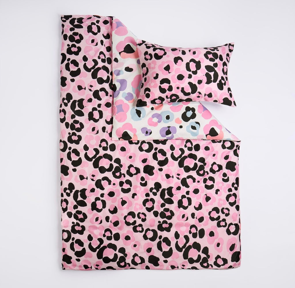Leopard Print Duvet Cover Set - Pink 🇬🇧