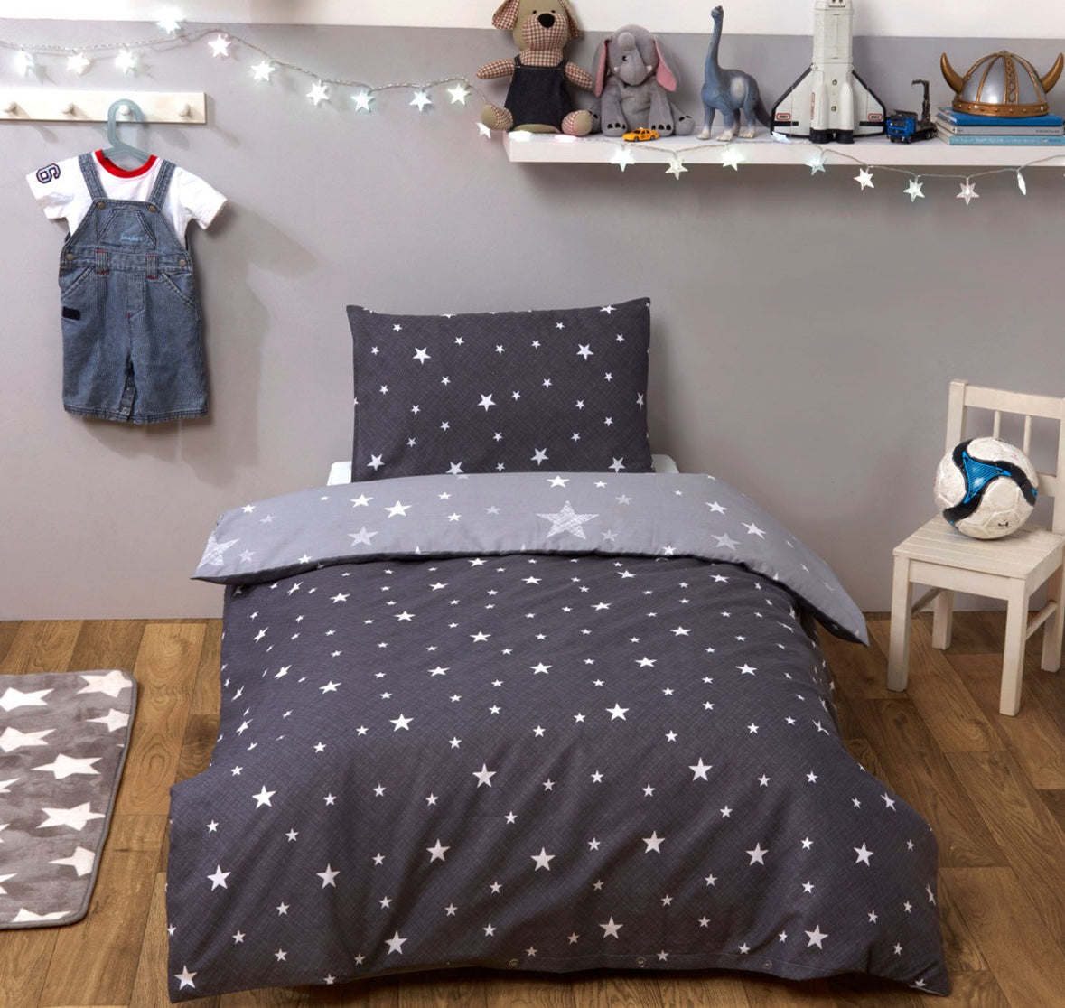 Textured Stars Duvet Set single 🇬🇧