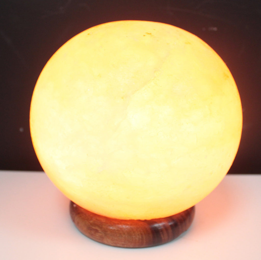 Salt Lamp Ball - Big Wooden Base 🇬🇧