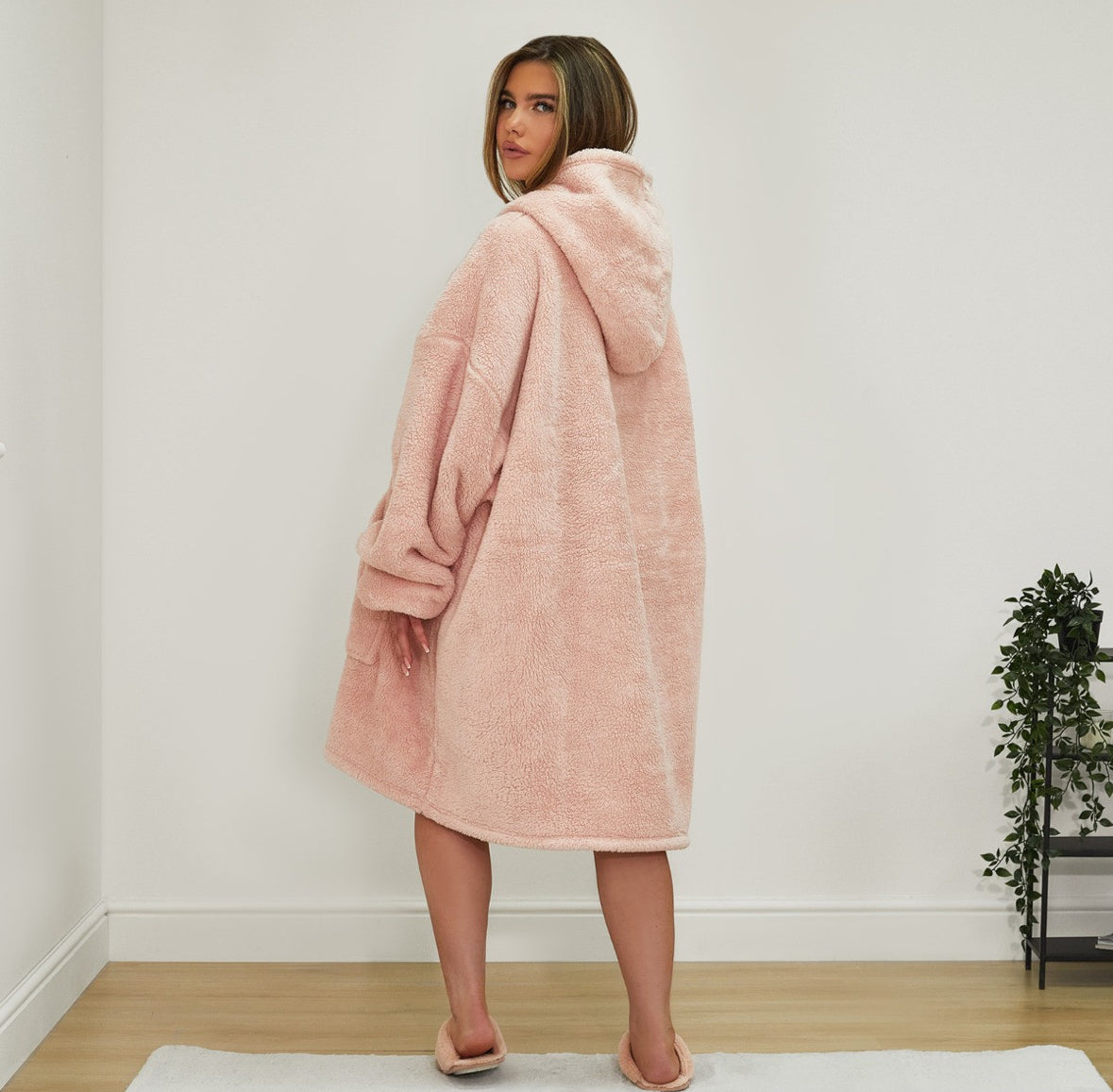 Teddy Fleece Sherpa Reverse Hoodie Blanket 🇬🇧