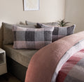 Gingham Check Teddy Duvet Set - Blush 🇬🇧