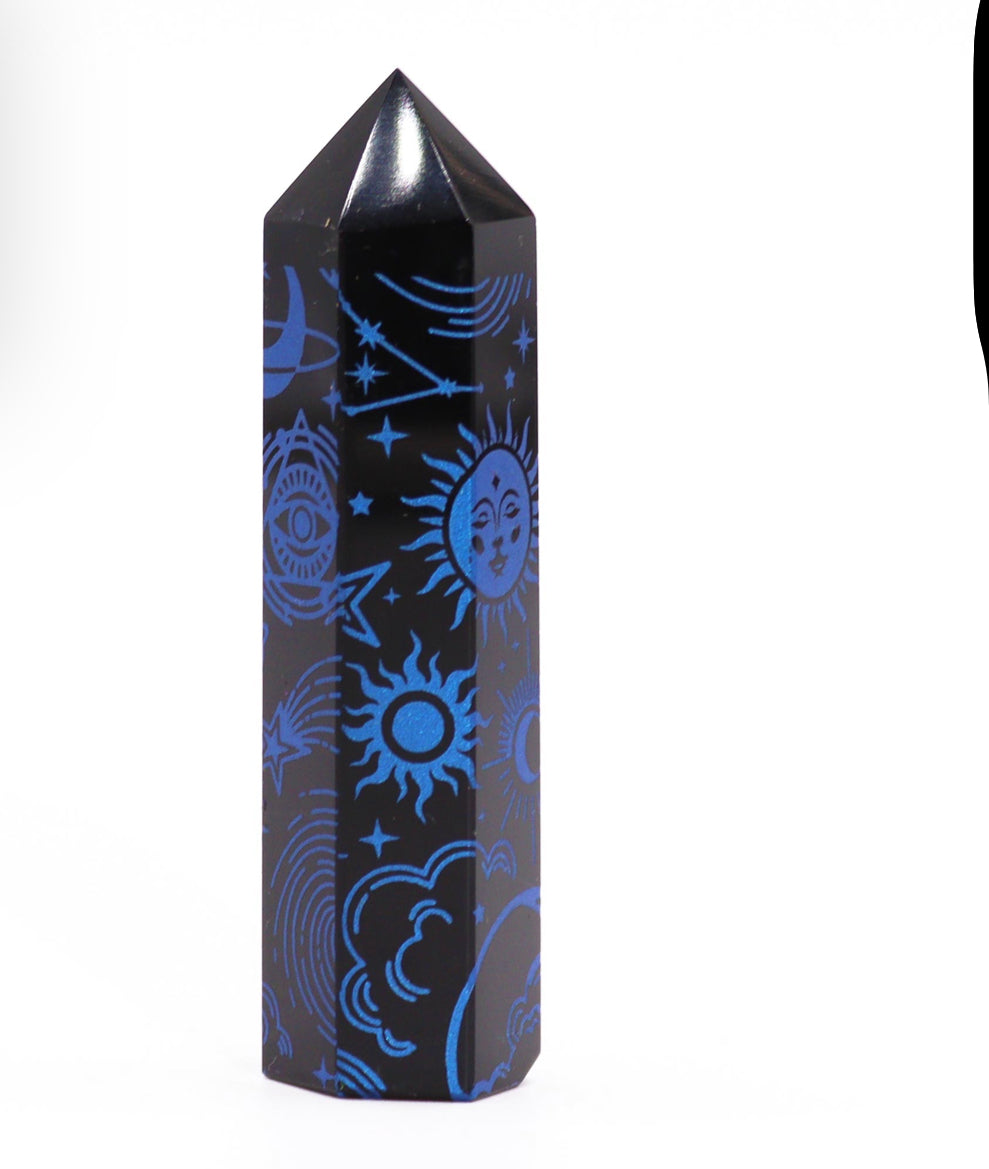 Black Obsidian Point - Mystic Story - Midnight Blue 🇬🇧