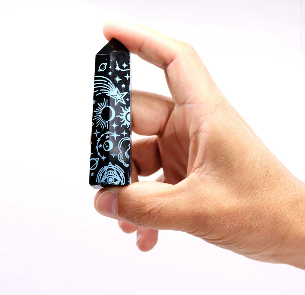 Black Obsidian Points - Mystic Story - Sky Blue 🇬🇧