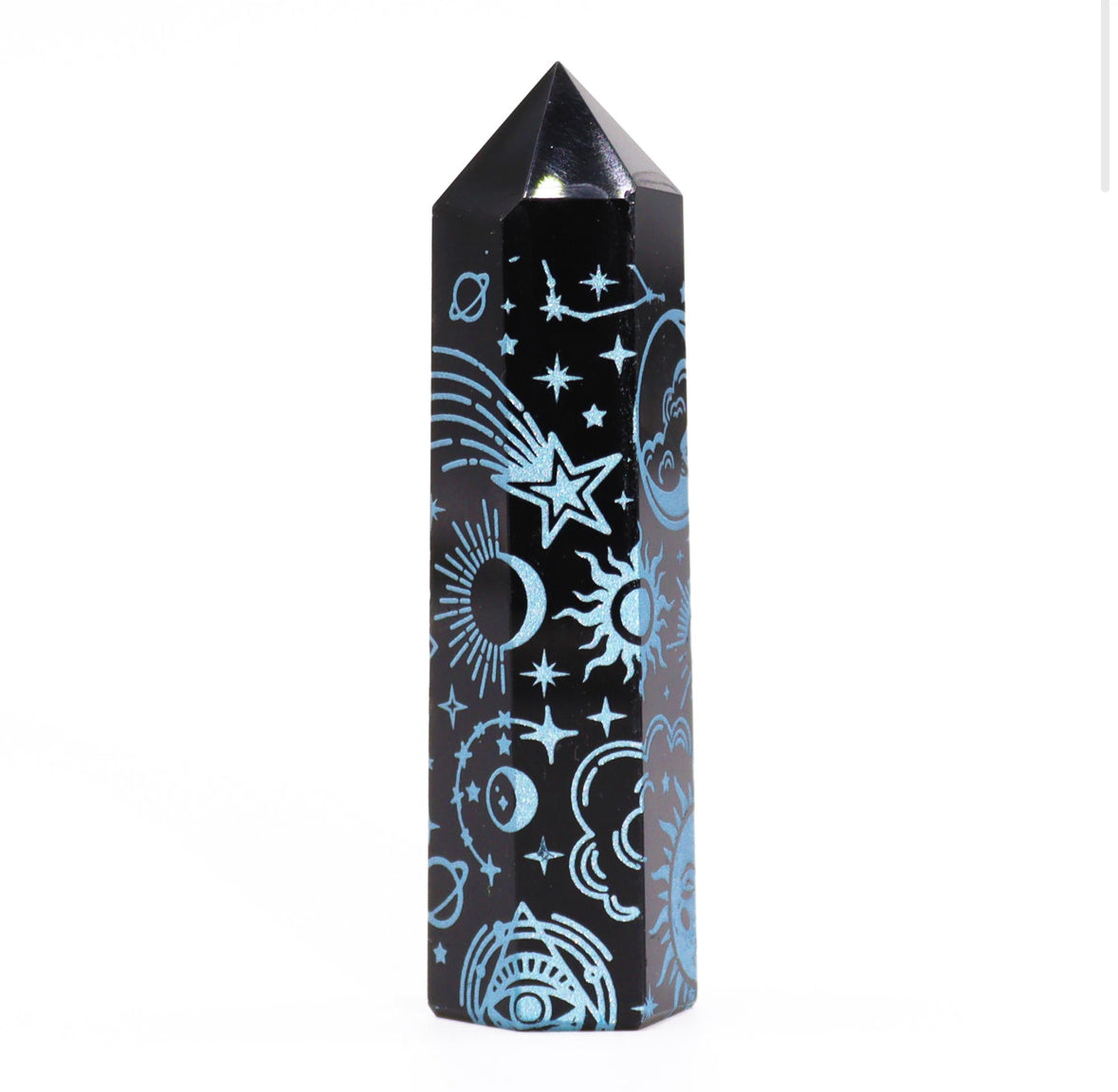 Black Obsidian Points - Mystic Story - Sky Blue 🇬🇧