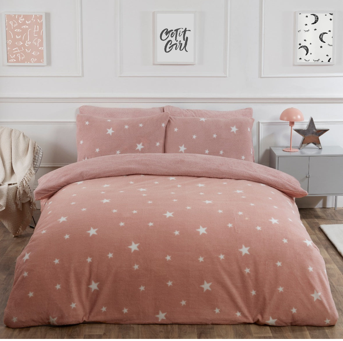 Star Teddy Fleece Duvet Cover Set 🇬🇧