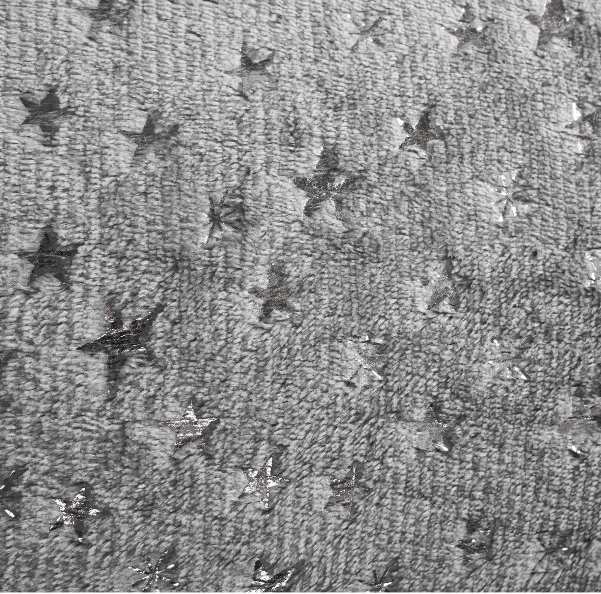 Metallic Stars Fleece Duvet Set - Grey single 🇬🇧