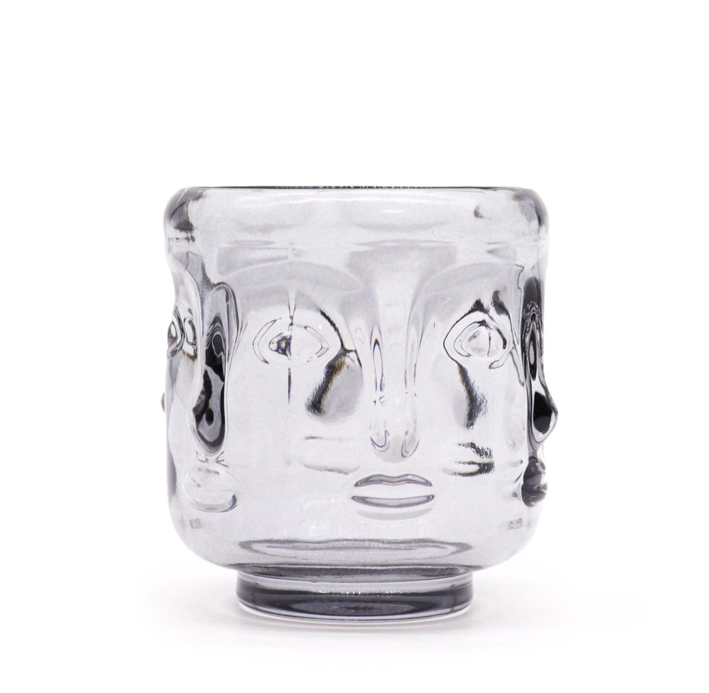 2x Buddha Faces Candle Jar - Midnight Grey 🇬🇧