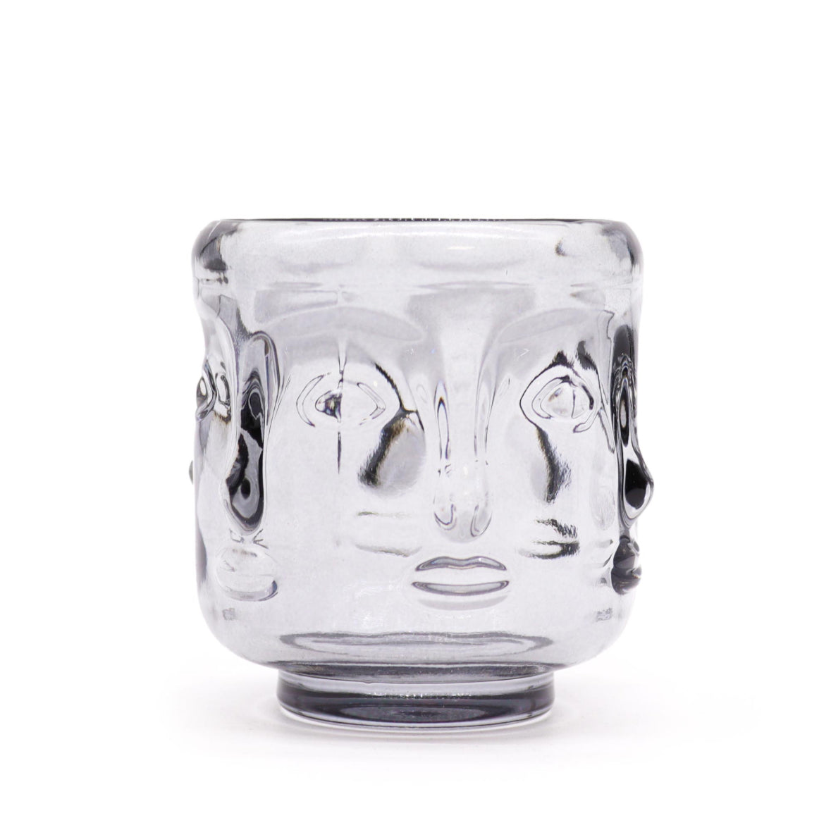 2x Buddha Faces Candle Jar - Midnight Grey 🇬🇧