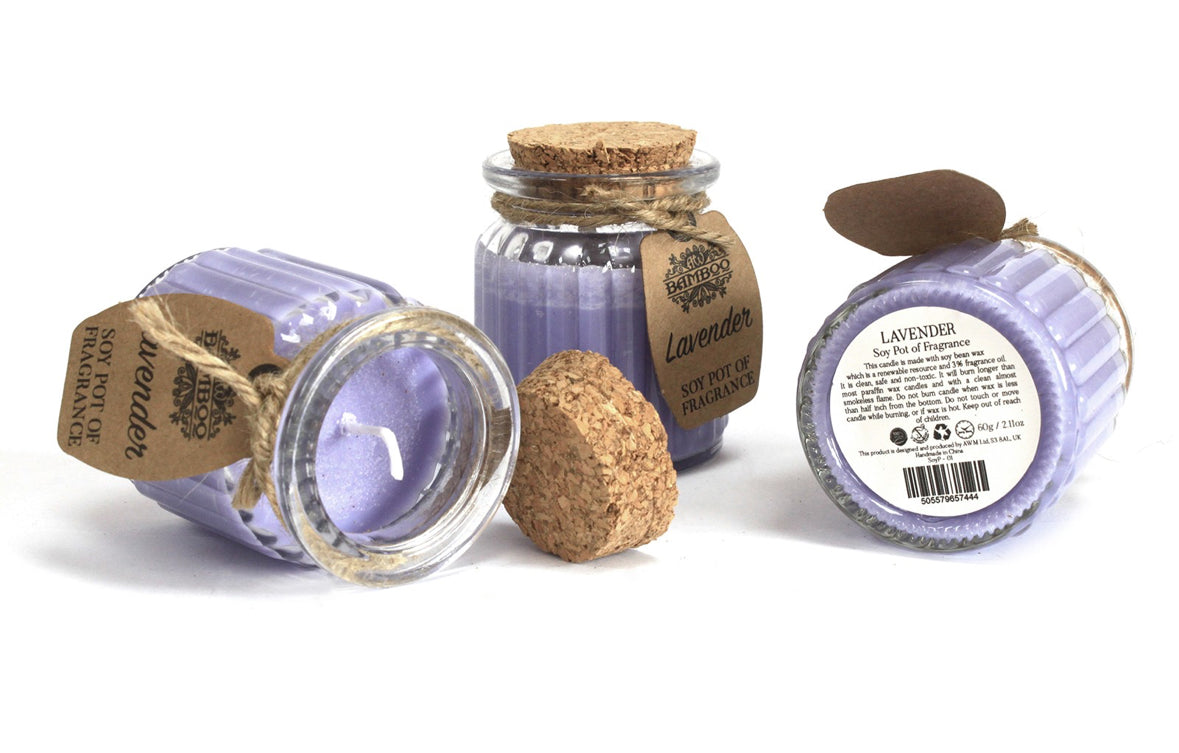 2x Lavender Soy Pot of Fragrance Candles 🇬🇧