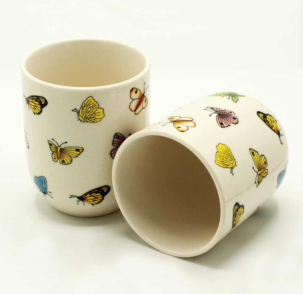 6x Herbal Tea Cups - Butterflies 🇬🇧