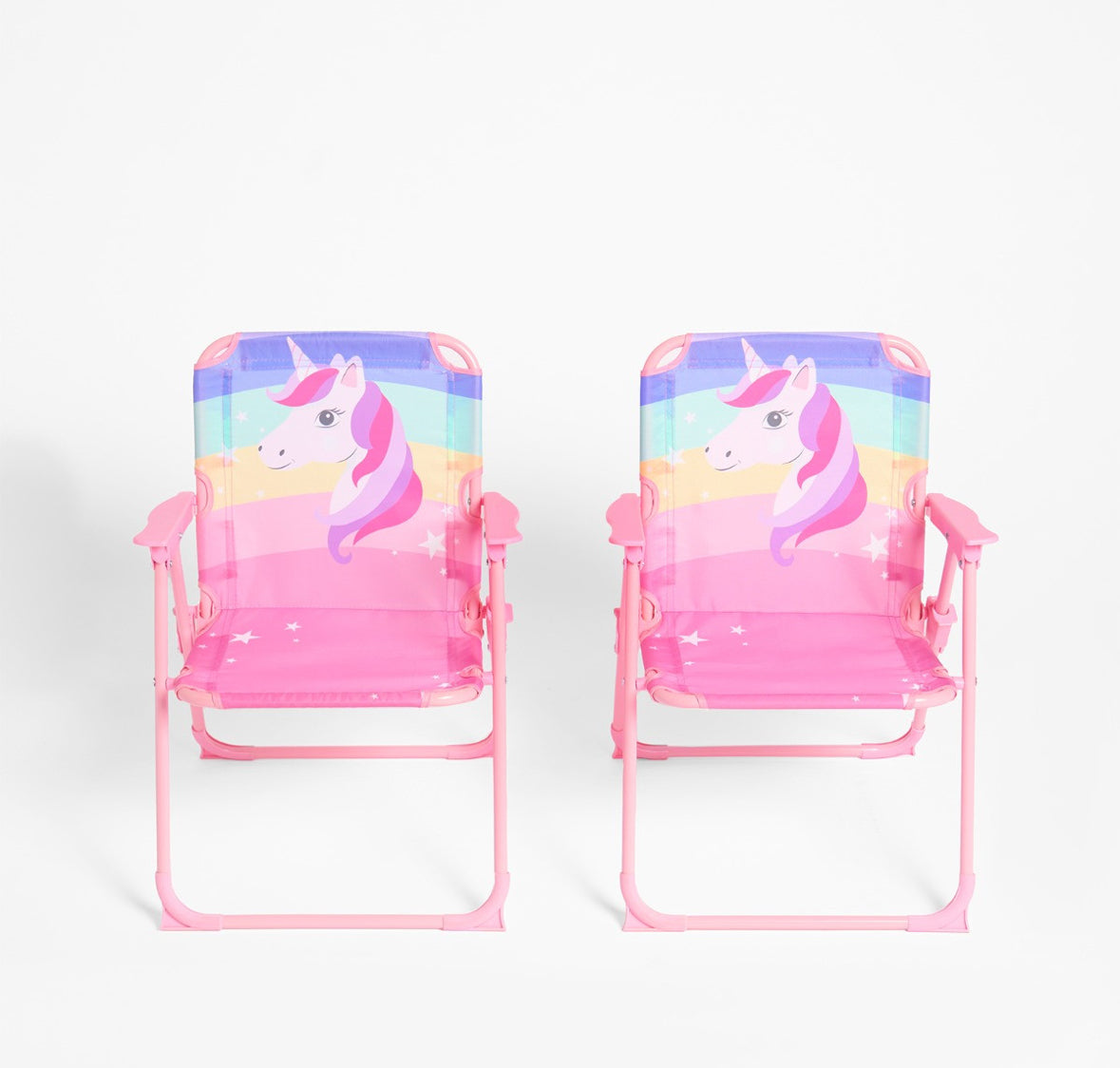 Kids Unicorn Print Bistro Set with Parasol - Pink 🇬🇧
