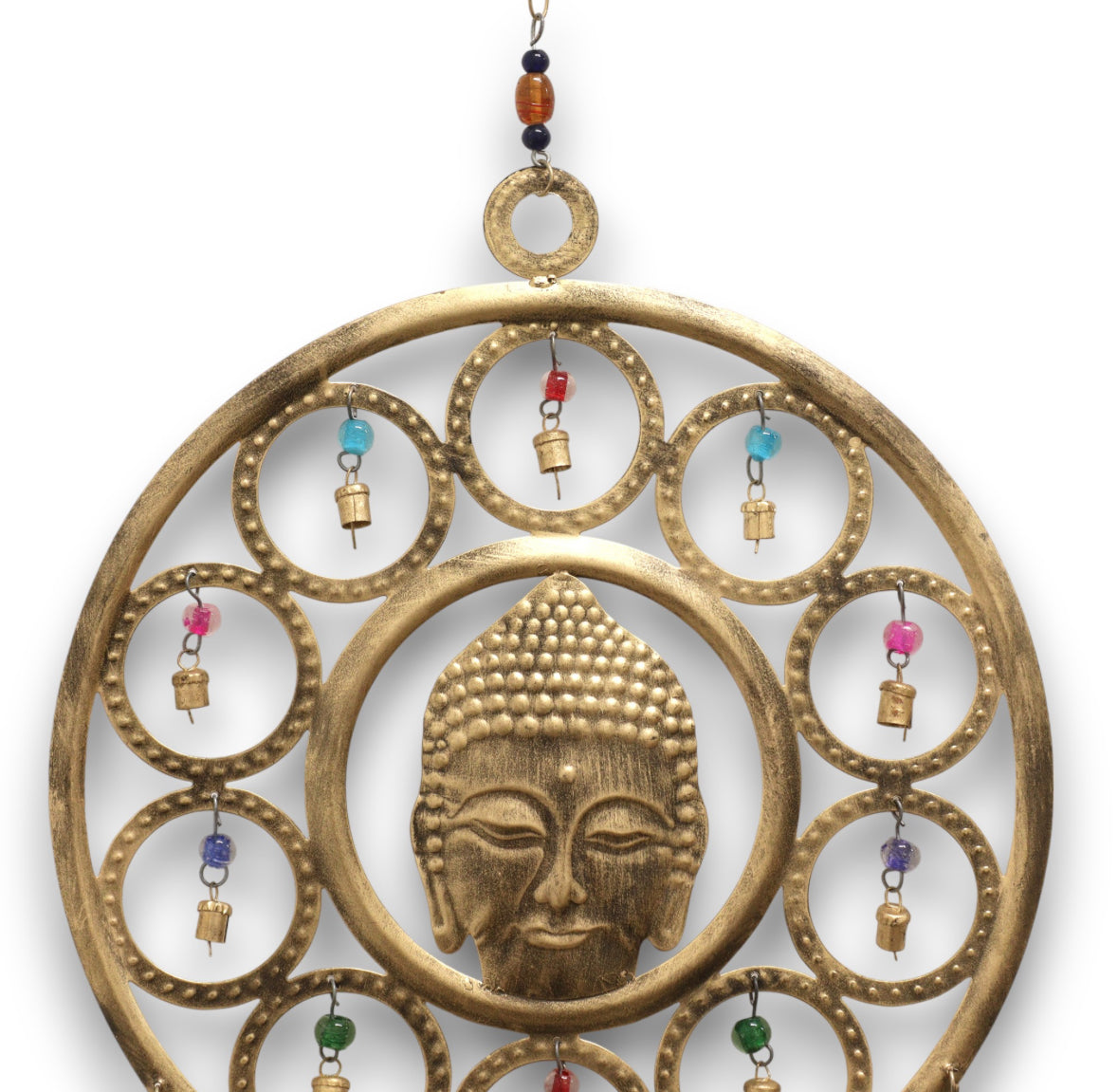 Indian Chimes - Lrg Buddha Face 15 Bell Chimes 🇬🇧