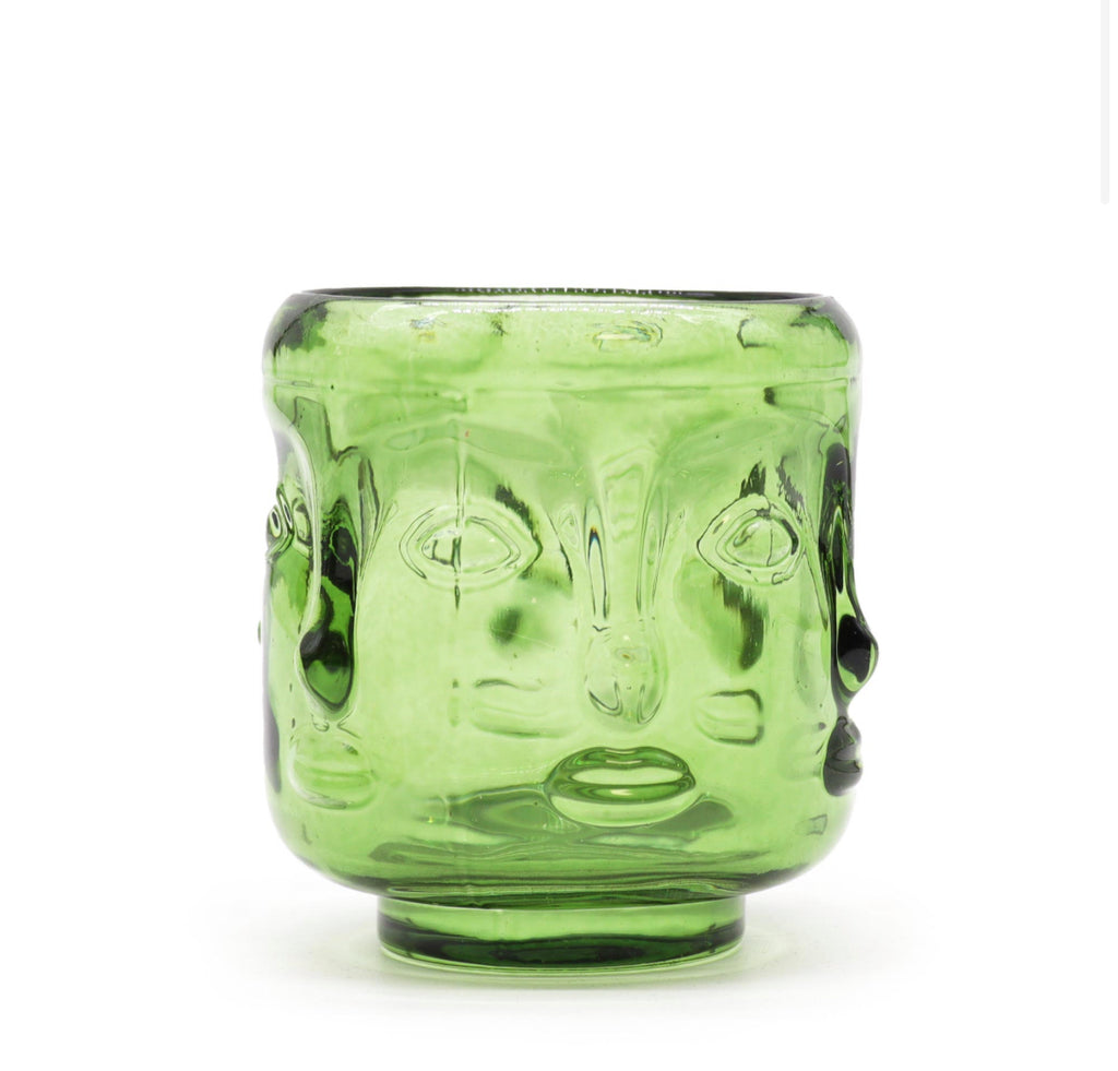 2x Buddha Faces Candle Jar - Garden Jade 🇬🇧