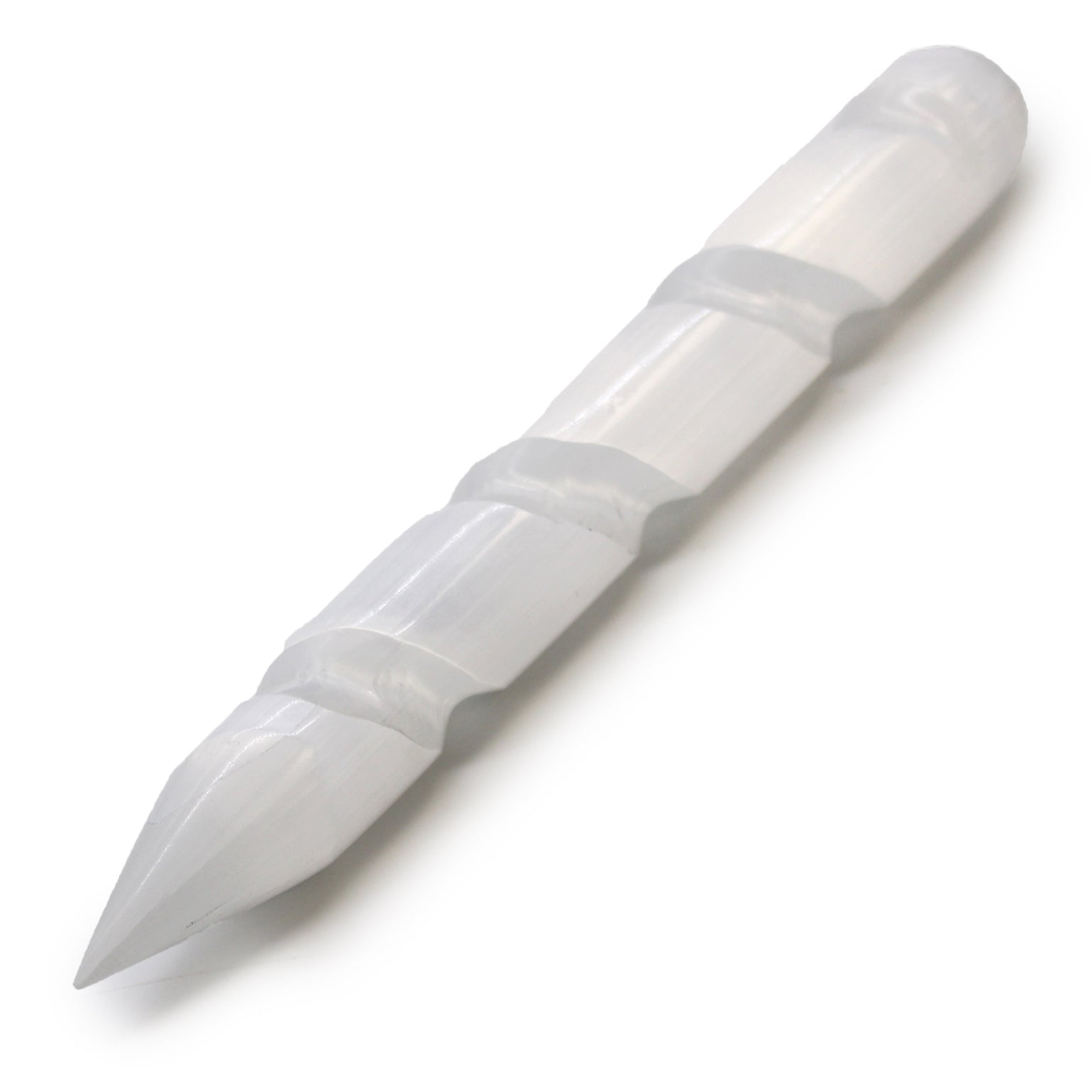 Selenite Spiral Wands - 16 cm (Point One Ends) 🇬🇧