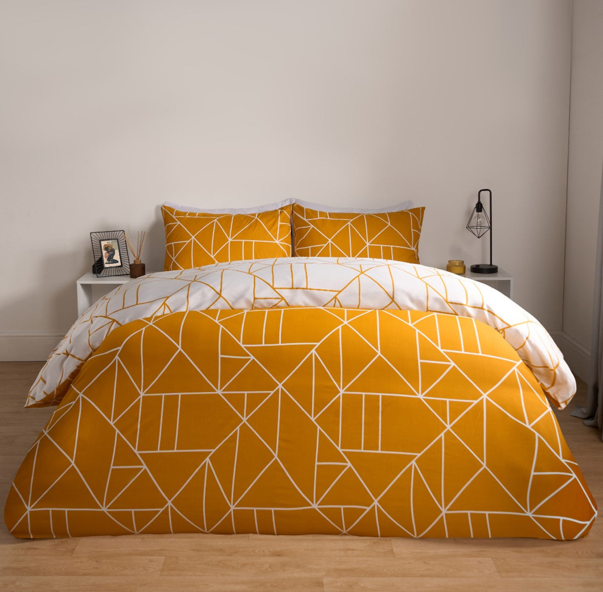 Geometric Print Reversible Duvet Cover Set 🇬🇧