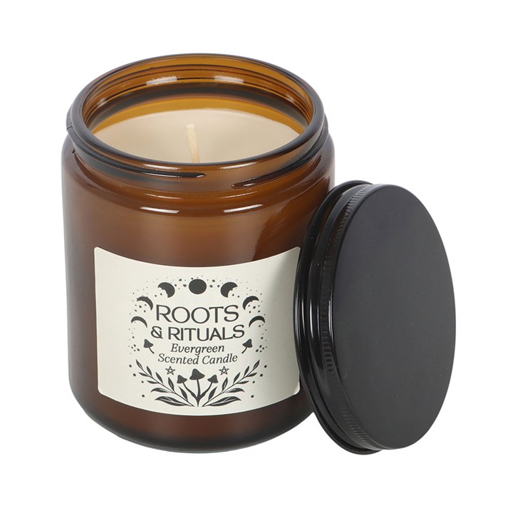 Roots & Rituals Evergreen Amber Glass Candle 🇬🇧