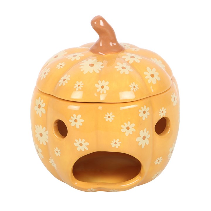Groovy Floral Pumpkin Oil Burner 🇬🇧