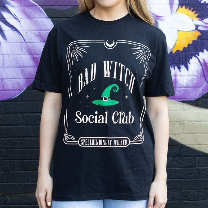 Green Bad Witch Social Club Unisex T-shirt Size XXL 🇬🇧