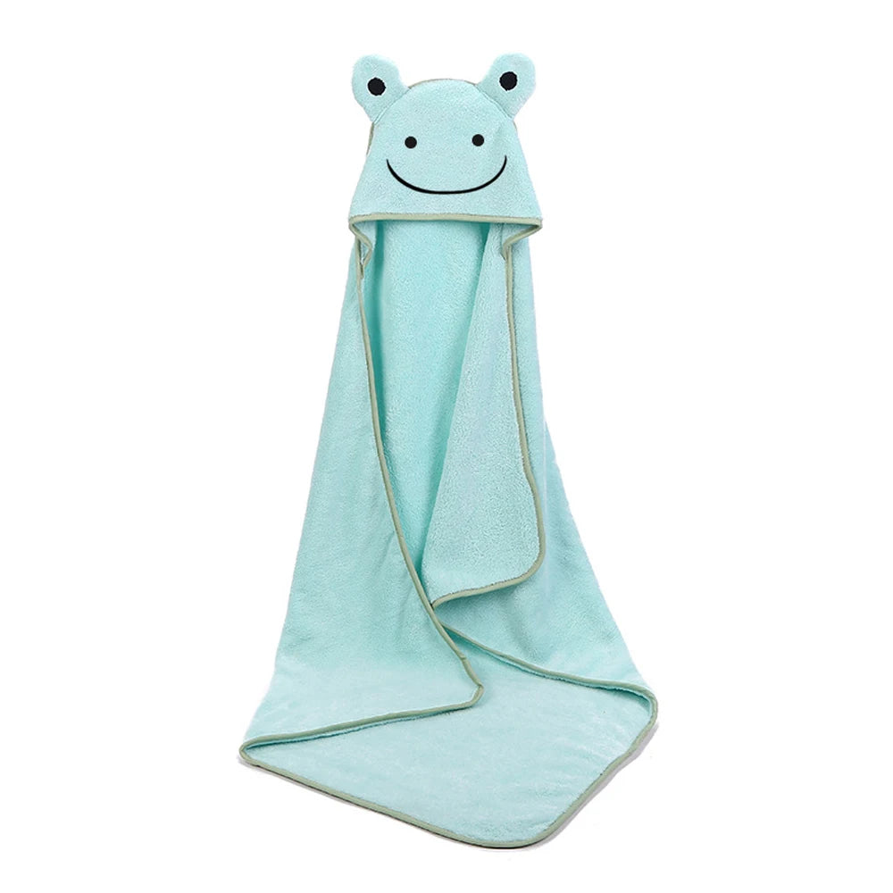 Baby Poncho Bath Towel  Toalla Velvet 90*90cm Fleece Hood 🇨🇳