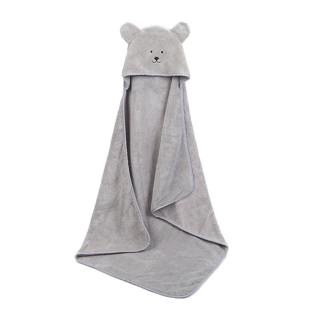 Baby Poncho Bath Towel  Toalla Velvet 90*90cm Fleece Hood 🇨🇳
