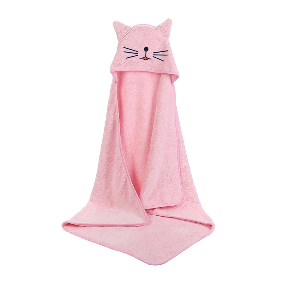 Baby Poncho Bath Towel  Toalla Velvet 90*90cm Fleece Hood 🇨🇳
