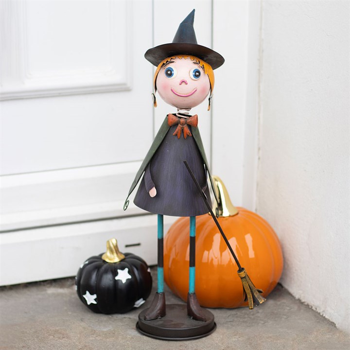 Metal Witch Ornament with Broom 🇬🇧