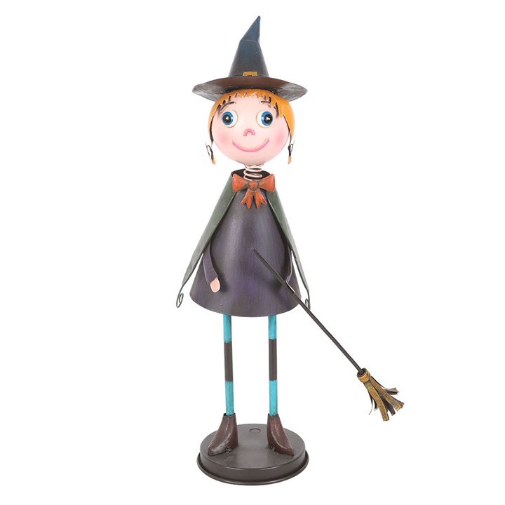 Metal Witch Ornament with Broom 🇬🇧