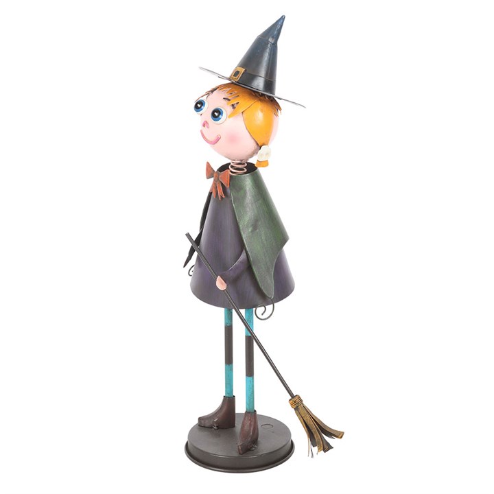 Metal Witch Ornament with Broom 🇬🇧