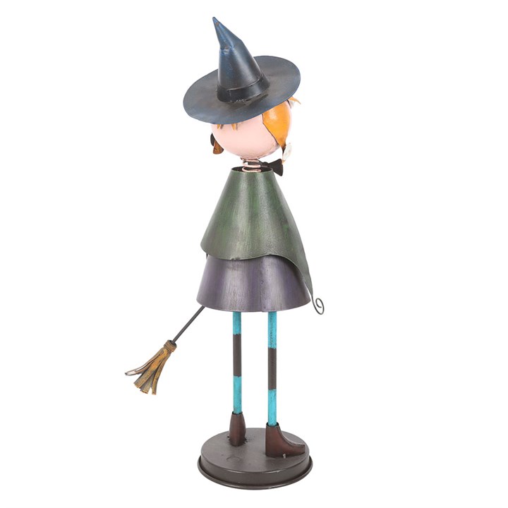 Metal Witch Ornament with Broom 🇬🇧
