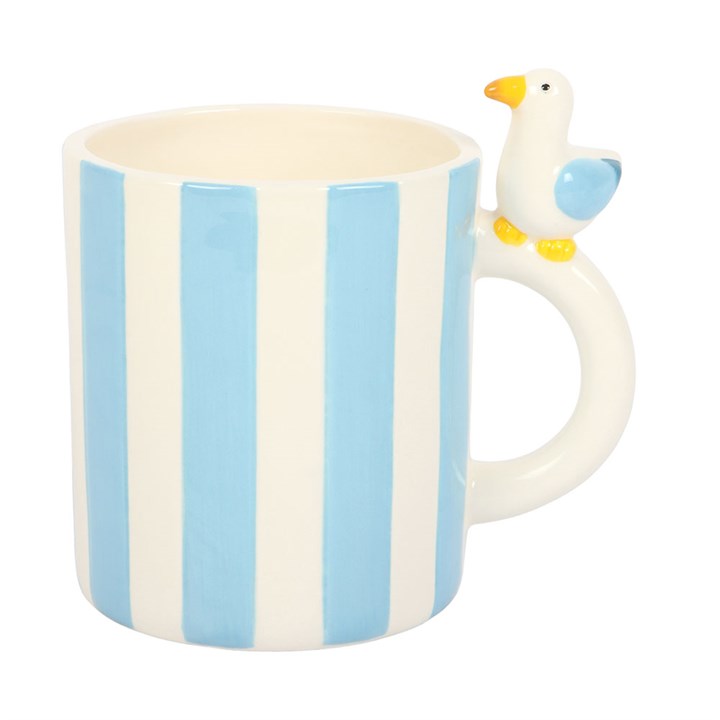 Striped Mug with Seagull 🇬🇧