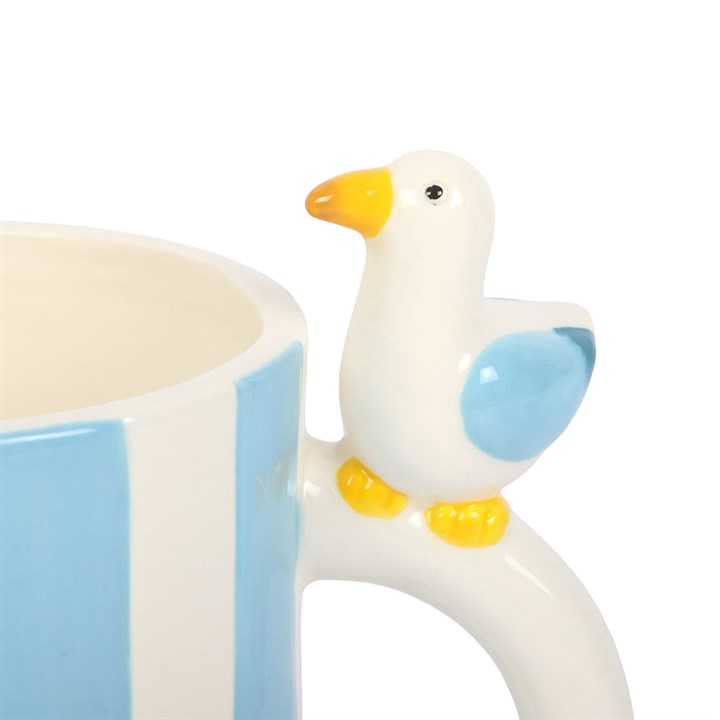 Striped Mug with Seagull 🇬🇧