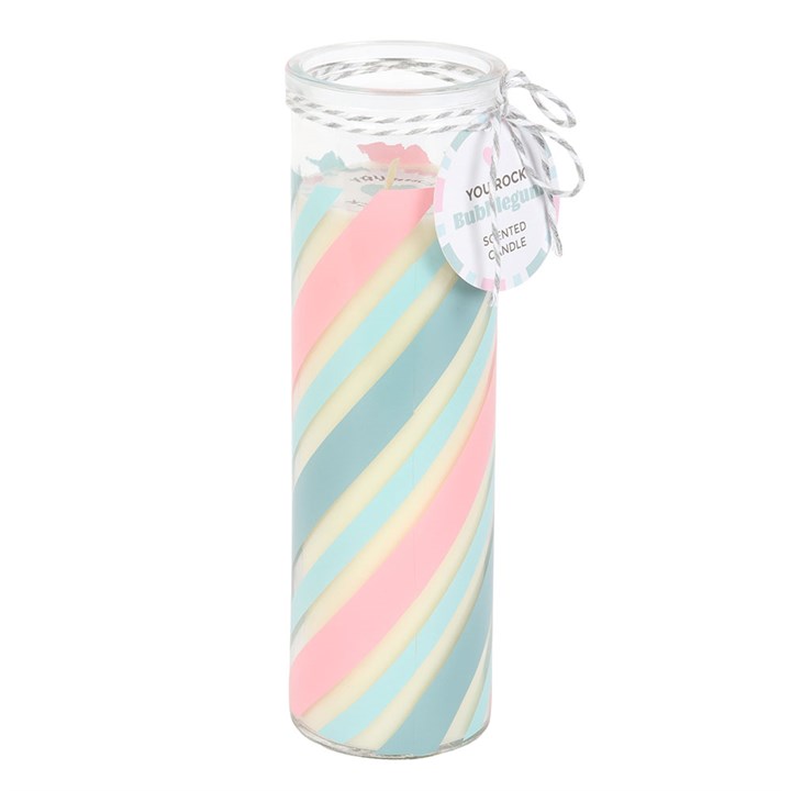 Candy Stripe Bubblegum Tube Candle 🇬🇧