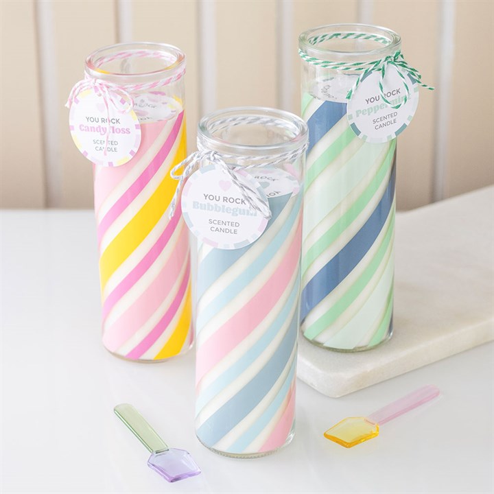 Candy Stripe Bubblegum Tube Candle 🇬🇧