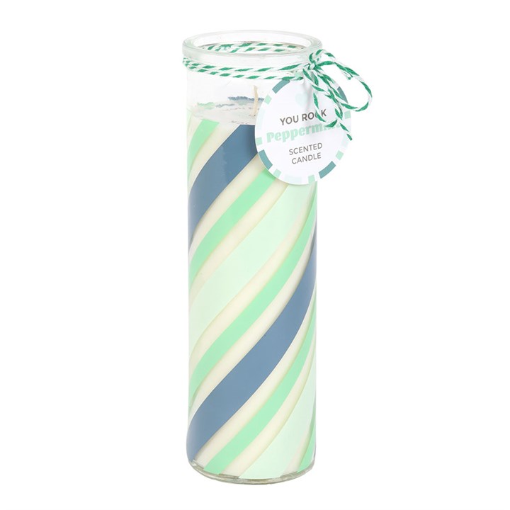 Candy Stripe Peppermint Tube Candle 🇬🇧