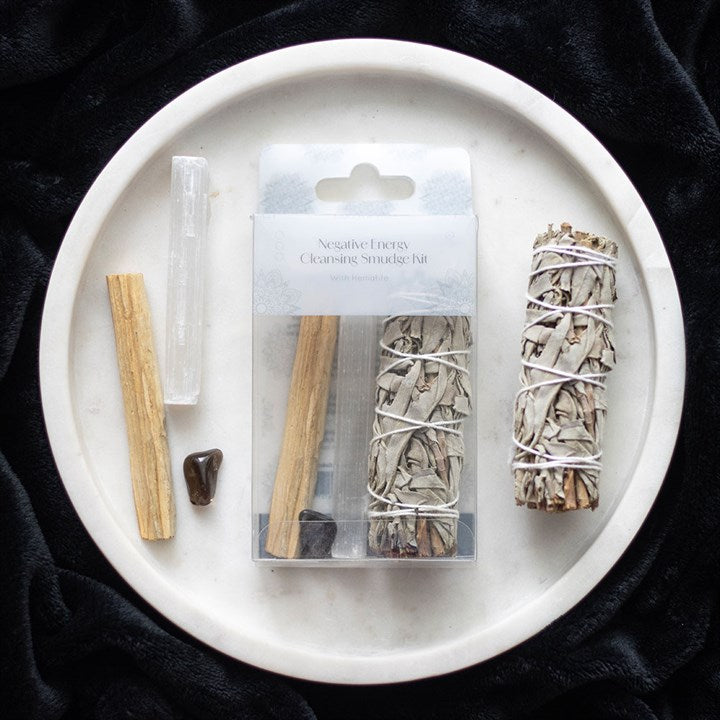 Negative Energy Smudge Kit with Hematite 🇬🇧