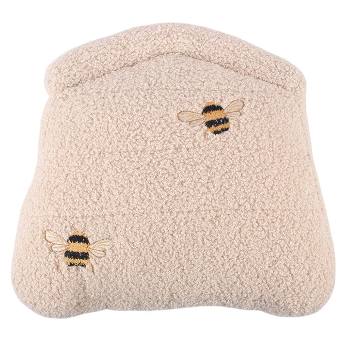 White Beehive Boucle Cushion 🇬🇧